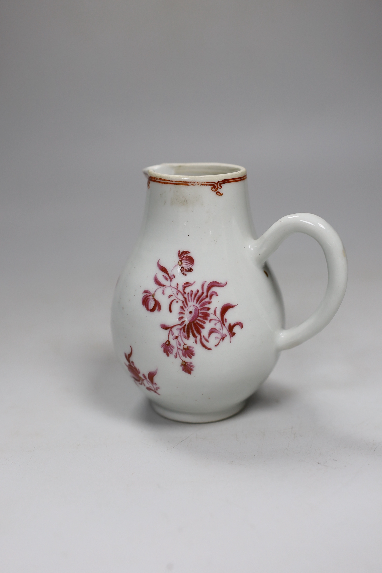 A Chinese Export porcelain sparrow beak milk jug, 11cm high